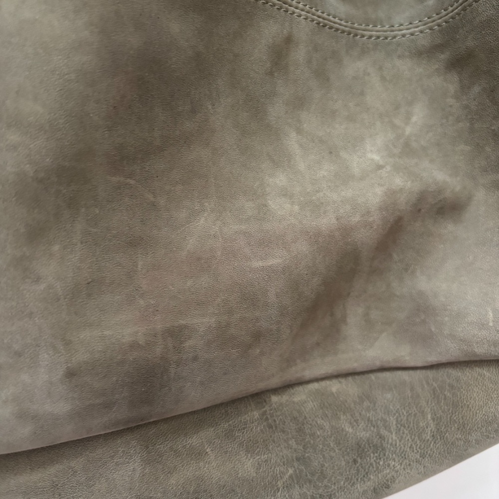 Paloma Wool Large Suede Riba Bag in Olive Green - Picture 5 of 7
